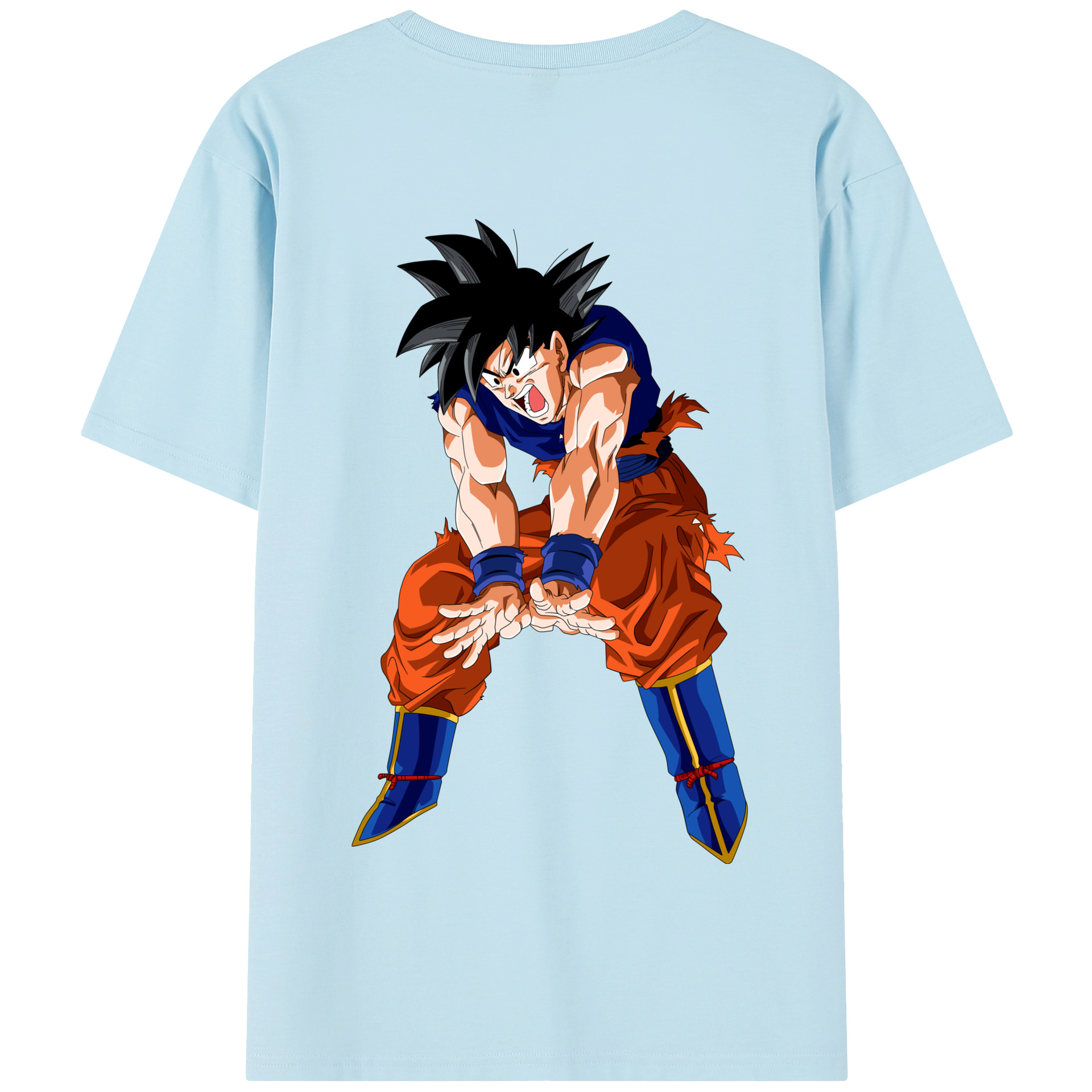 （画像用） ドラゴンボール 孫悟空（そん ごくう）Son Goku カカロット DRAGON BALL Kakarotto 綿100％半袖Tシャツ（背面プリント）